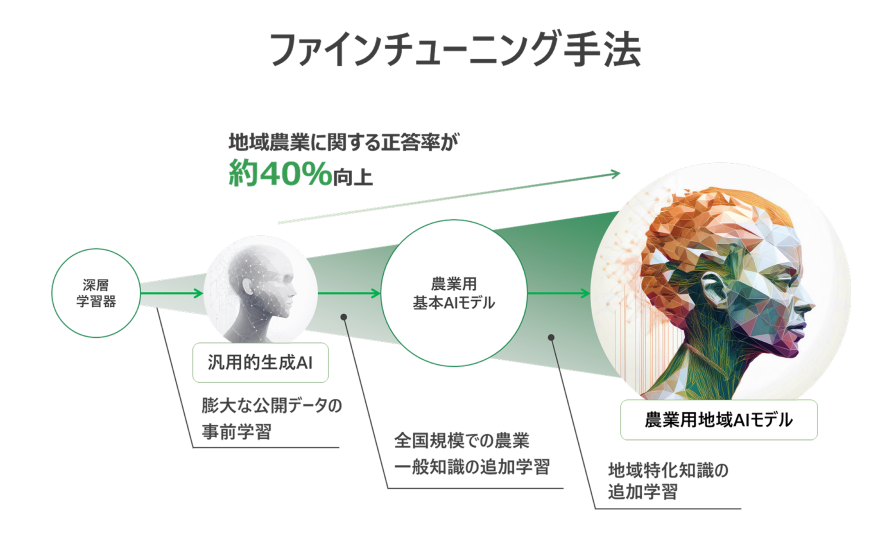 ファインチューニング手法のイメージ図