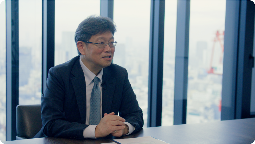 課題テーマ「スマートインフラマネジメントシステムの構築」について語る久田 真さん